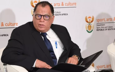 SAFA president Danny Jordaan during a briefing by the Motsepe Foundation and Department of Sport