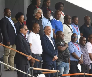 Danny Jordaan alongside SAFA NEC members