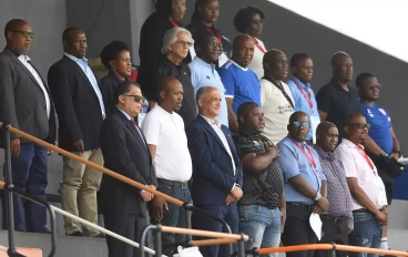 Danny Jordaan alongside SAFA NEC members