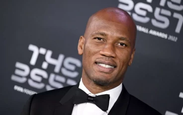 Didier Drogba poses for a photo on the Green Carpet ahead of The Best FIFA Football Awards 2022 on February 27, 2023 in Paris, France.