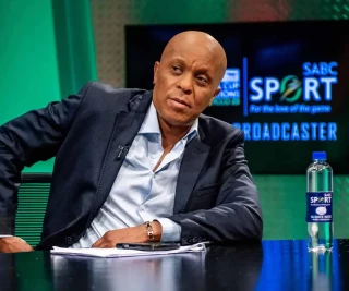 SABC Sport analyst Doctor Khumalo during AFCON 2025 broadcast