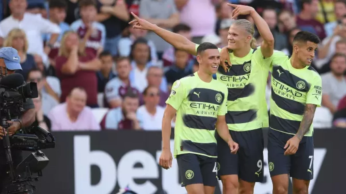 Haaland on the double in EPL debut