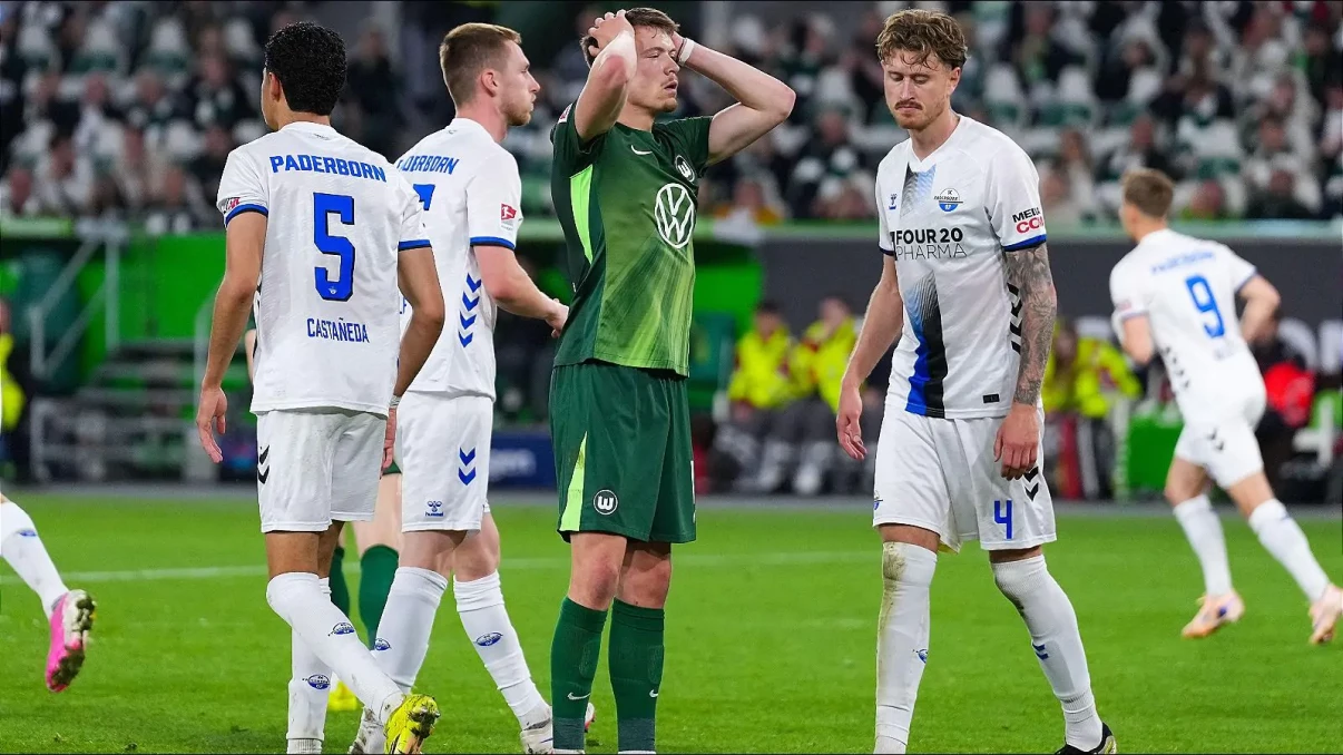 'Frustrated' Wolfsburg fire blanks against Paderborn in Bundesliga relegation play-off 'Frustrated' Wolfsburg fire blanks against Paderborn in Bundesliga relegation play-off