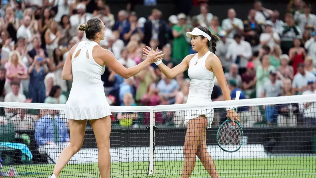 Emma Raducanu pushes Aryna Sabalenka to the limit in spirited Wimbledon contest