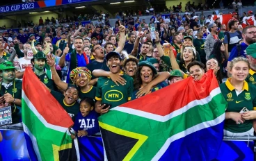 Fans of South Africa during the Rugby World Cup