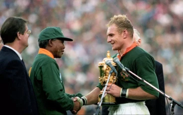 Francois Pienaar and Nelson Mandela - 1995