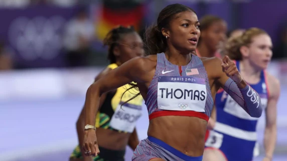 Gabby Thomas powers to Olympic gold in 200m to deny Julien Alfred a sprint double