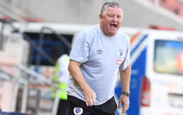 Gavin Hunt coach of SuperSport United during the CAF Confederation Cup match between SuperSport United and USMA at Peter Mokaba Stadium on December 03, 2023 in Polokwane, South Africa.