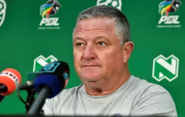 Gavin Hunt (coach) of SuperSport United during the SuperSport United press conference at PSL Head Quarters on February 19, 2024 in Johannesburg, South Africa.