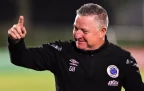 Gavin Hunt, head coach of Supersport United FC during the DStv Premiership match between Golden Arrows and SuperSport United at Mpumalanga Stadium on April 03, 2024 in Hammersdale, South Afri