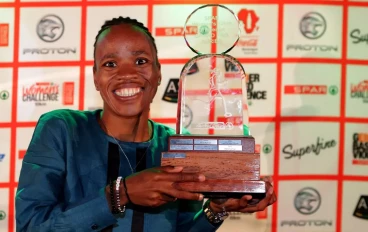 SPAR Grand Prix winner Glenrose Xaba during the 2024 SPAR Grand Prix Awards at Red Roman Shed on November 05, 2024 in Johannesburg, South Africa.