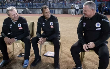 SuperSport United coaches Grant Johnson, Andre Arendse and Gavin Hunt