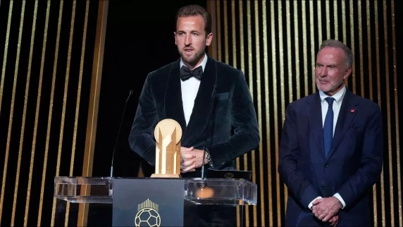 Harry Kane honoured with Gerd Muller Trophy in Paris