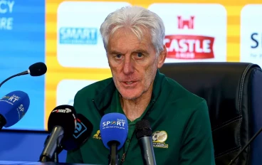 Hugo Broos, Head Coach, of South Africa during the 2025 African Cup of Nations, Qualifier match between South Africa and Republic of Congo at Nelson Mandela Bay Stadium on October 11, 2024 in