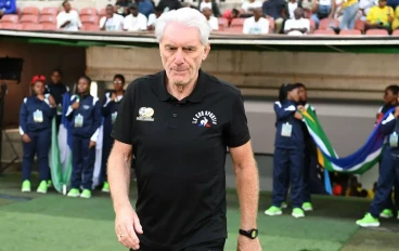 Hugo Broos head coach of South Africa during the 2026 FIFA World Cup, qualifier match between South Africa and Lesotho at New Peter Mokaba Stadium on March 21, 2025 in Polokwane, South Africa