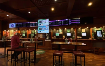 Interior of betting shop