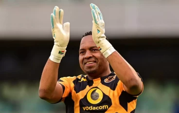 Itumeleng Khune of Kaizer Chiefs during the DStv Premiership match between AmaZulu FC and Kaizer Chiefs at Moses Mabhida Stadium on May 12, 2024 in Durban, South Africa.