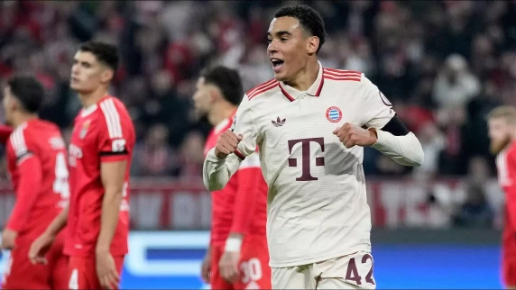 Jamal Musiala's header keeps Bayern Munich's Champions League hopes alive