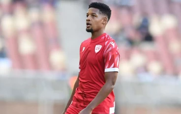 Jamie Webber of Sekhukhune United during the DStv Premiership match between Sekhukhune United and AmaZulu FC at Peter Mokaba Stadium on May 18, 2024 in Polokwane, South Africa.