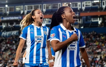 FC Monterrey winger Jermaine Seoposenwe celebrates