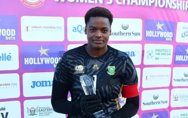 Player of the Match Jessica Lemique Williams of South Africa during the Hollywoodbets COSAFA Women's Championship match between South Africa and Eswatini at Wolfson Stadium on October 25, 202