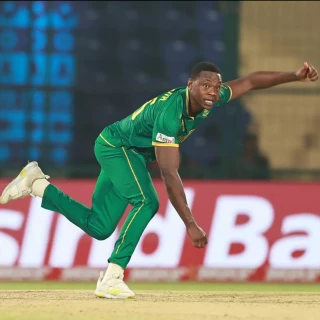 Kagiso Rabada of South Africa during the ICC Cricket World Cup - Oct 2023