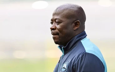 Kaitano Tembo, head coach of Richards Bay FC during the DStv Premiership match between AmaZulu FC and Richards Bay at Moses Mabhida Stadium on August 19, 2023 in Durban, South Africa.