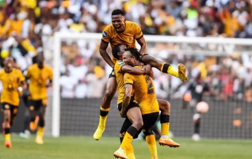 Kaizer Chiefs players celebrating their Soweto Derby win against Orlando Pirates