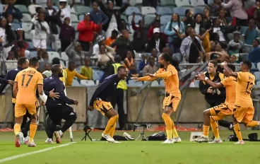 Kaizer Chiefs celebrate after scoring against Sekhukhune United at Moses Mabhida Stadium