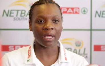 Khanyisa Chawane (SPAR Proteas Captain) during the South Africa national women's netball team media conference at Ellis Park Arena on December 04, 2024 in Johannesburg, South Africa.