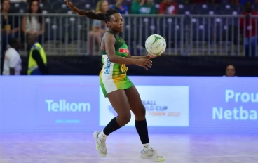 Khanyisa Chawane of South Africa during the Netball Quad Series