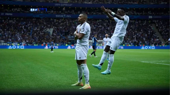 Kylian Mbappe nets on debut as Real Madrid beat Atalanta to win Super Cup