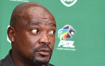 Sekhukhune United head coach Lehlohonolo Seema during the Nedbank Cup quarter final Gauteng Press Conference at Nedbank Head Quarters on March 06, 2025 in Johannesburg, South Africa.