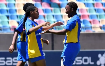 Lindelani Ladies celebrating as they beat Ramatlaohle 2-0 to reach the Final of the Sasol League National Champs