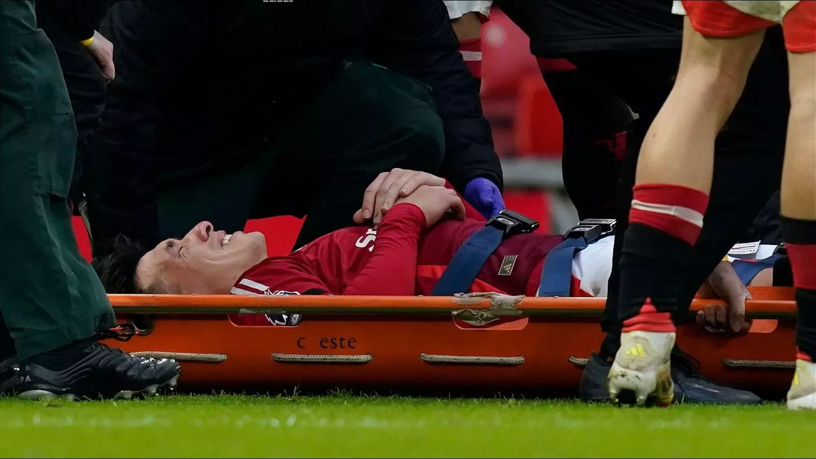Lisandro Martinez stretchered off as Palace pile on misery for Man Utd |  soccer