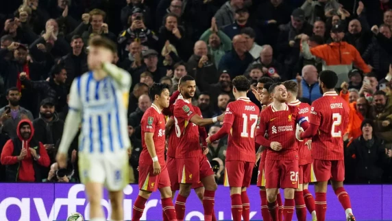 Cody Gakpo brace sees Liverpool beat Brighton in Carabao Cup