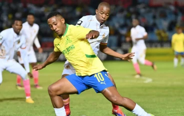 Lucas Ribeiro of Mamelodi Sundowns during the Betway Premiership match between Mamelodi Sundowns and Royal AM at Loftus Versfeld Stadium on October 23, 2024 in Pretoria, South Africa.