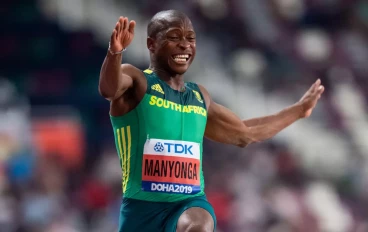 South African former long-jump world champion Luvo Manyonga