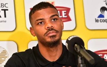 Lyle Foster of Bafana Bafana during the South Africa men's national soccer team press conference at Orlando Stadium on September 11, 2023 in Johannesburg, South Africa.
