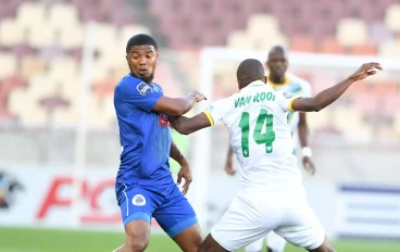 Lyle Lakay of SuperSport United during the DStv Premiership match between SuperSport United and Golden Arrows at Peter Mokaba Stadium on August 29, 2023 in Polokwane, South Africa.