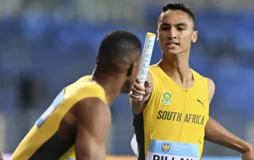 South African 4x400m relay athlete Lythe Pillay