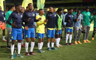 Mamelodi Sundowns players after their CAF Champions League draw with AS FAR