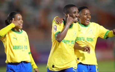Mamelodi Sundowns Ladies celebrate at the CAF Women's Champions League