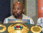 Mandla Ntlanganiso during the pre-fight medical ahead of the 'Lights Out' boxing tournament at Emperors Palace on September 13, 2022 in Kempton Park, South Africa.