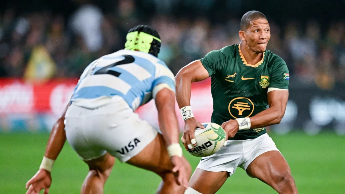 Bok No.10 Manie Libbok bracing for a testing encounter against attritional England Bok No.10 Manie Libbok bracing for a testing encounter against attritional England