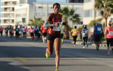 Mapaseka Makhanya during the ASA Half Marathon Championships in Port Elizabeth, South Africa.