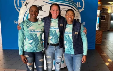 Free State Crinums technical team with coach Martha Mosoahle (right)