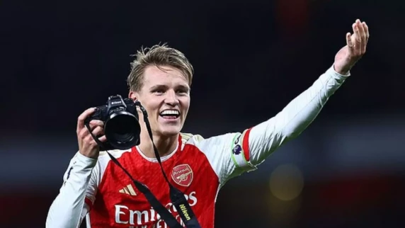 Arsenal captain Martin Odegaard responds to critics following celebration with cameraman after win