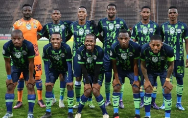 Marumo Gallants players during the Nedbank Cup, Last 32 match between Pretoria Callies and Marumo Gallants at Lucas Masterpieces Moripe Stadium on January 24, 2025 in Pretoria, South Africa.