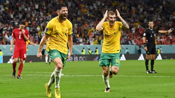 Australia stun Denmark to reach World Cup last 16 for first time in 16 years